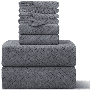 Beartech 8 Piece Bath Towel Set |2 Oversized Large Bath Towels Sheet, 2 Hand Towels & 4 Washcloths| Ultra Soft Towel Set Highly Absorbent Quick Dry Hotel Towel Collection