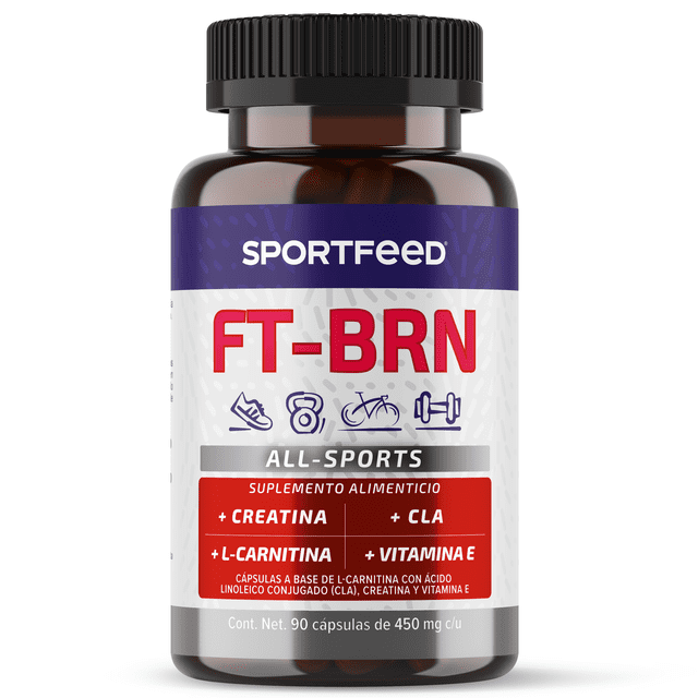 Suplemento Deportivo Sportfeed L Carnitina CLA Creatina Monohidratada y Vitamina E 90 Capsulas para 90 Dias