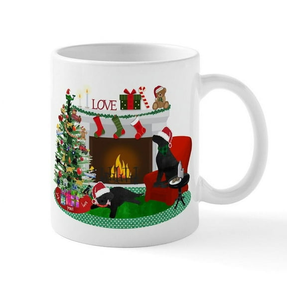 CafePress - Waiting For Santa Mugs - 11 oz Ceramic Mug - Novelty Coffee Tea Cup