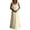 Yellow, variant on Women's Wedding Dress Lace Round Neck Sleeveless Dress Women's Summer Flowy Maxi Dress Casual Ruffle Beach Long Dresses Sleepwear Dress