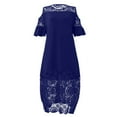 thumbnail image 4 of Robes d'Invité de Mariage pour Femmes Grande Taille Robe Maxi Formelle Dentelle Longue Robe Aguichant Épaules Dénudées Robe de Soirée, 4 of 7