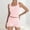 Light Pink, variant on MAIHAN Women's 2 Piece Knitted Lounge Set Summer Clothing Sets Sleeveless V Neck Tank Top Loose Ribbed Casual Shorts Set Summer Tops for Women 2026 for Casual and Summer Wear