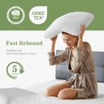 thumbnail image 4 of YEXJ Cervical Pillow for Neck, Contour Memory Foampillow Shoulder Support Pain Relief for Side Back Stomach Sleepers with Pillowcase, Standard, Blue, 4 of 7