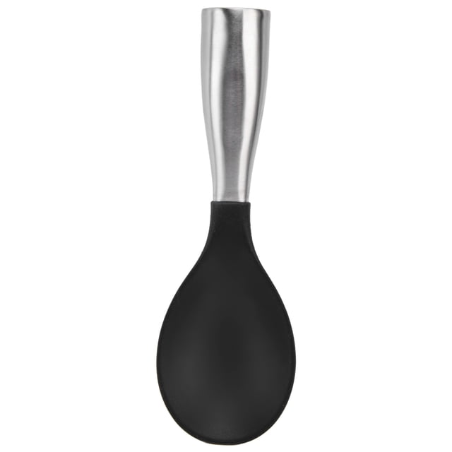 Oubit Professionnel Cuillère à Riz Anti-Adhésive, Poignée Confortable en Acier Inoxydable Pratique Cuillère à Riz en Acier Inoxydable Cuisson Stand Up Cuillère à Riz Fonctionnalité Intelligente
