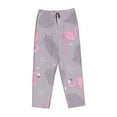 thumbnail image 4 of Disketp Pink Flamingo (2) Print Women'S Comfy Pajama Pants Casual Drawstring Palazzo Lounge Wide Leg Pants, 4 of 9