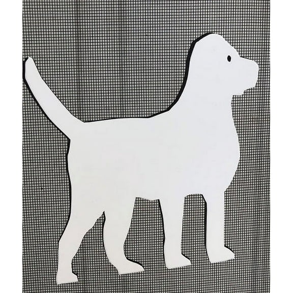 DCentral Large Family Dog Flexible Screen Magnet: Double-Sided. Bright White-Easier to See Day & Night. Decorative. Helps to Stop Walking into Screens, Covers Small Tears in Screens. Size 6" x 6"