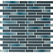 MSI Harbor Celeste Interlocking 12 in. x 12 in. x 6mm Glass Mesh-Mounted Mosaic Tile (14.17 sq. ft.)