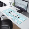 thumbnail image 2 of "Gaming Mouse Pad XL - Non-Slip, Stitched Edges, Japanese Blue & White Wave Design", 2 of 7