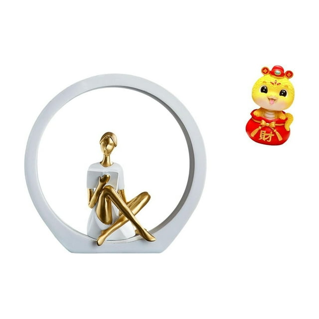 Estatua de niña,Estatuas de mujeres y niñas,figuritas decorativas elegantes,Estatua de serpiente china,Estatua de serpiente para el Año Nuevo chino,decoración del hogar,artesanía,Estatua