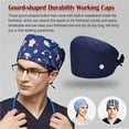 thumbnail image 2 of Gorros De Trabajo De 6 Piezas Para Médicos, En Forma De Calabaza, Servicio Prolongado, Color Puro, Botón De Pulido Opaco, Colores Surtidos, Sombreros De Funcionamiento Unisex Monstrate AP008642-12, 2 of 6