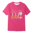 thumbnail image 4 of Gzbliryd Boys Graphic T Shirts Letter Print T Shirt Top Cute Casual Tops Summer T Shirts for Boys Girls Summer Tops for (Hot Pink,11-12 Years), 4 of 4