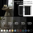 thumbnail image 4 of SpaceMuse Modern Blackout Curtains 52 X 84 inch, 2 Panels 90% Blackout Black Tie Top Single Indoor Curtain Panel Thermal Insulated Light Blocking Drapes, 4 of 5
