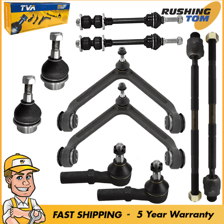 New 10Pc Kit Ball Joint Tie Rod Control Arm Sway Bar Fits 02-05 Dodge Ram