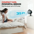 thumbnail image 4 of Honeywell 10" Black Turbo Force Power Oscillating Table Fan, 35ft Air Circulation Power, 3 Speed, 45° Pivot, HPF860BWM, 4 of 10
