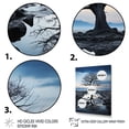 thumbnail image 3 of Designart "Blue Grey Tree Silent I" Landscape Trees Floater Framed Canvas Wall Art, 3 of 7