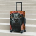 thumbnail image 6 of Logiee Sunflower Black Dog Print Travel Luggage Cover,Suitcase Protector, Washable Elastic Suitcase Baggage Cover,Closure for Wheeled Suitcase Fit 18-32 Inch Luggage-X-Large, 6 of 7
