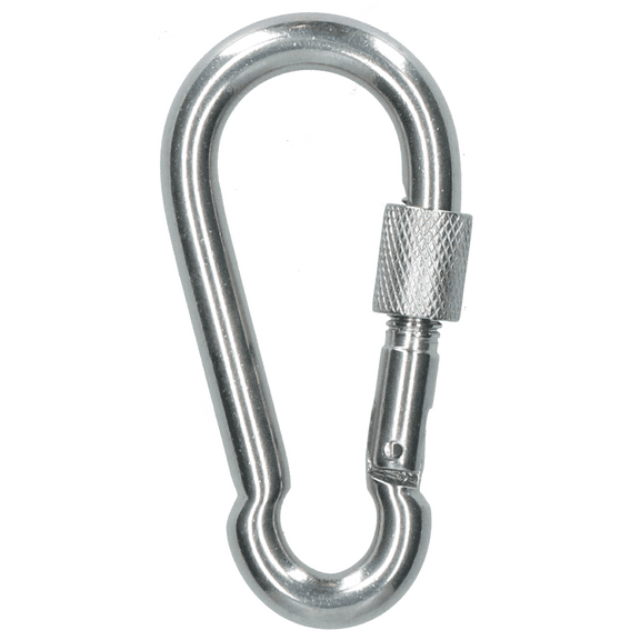 Carabiner Carbine Hook with Screw Gate 8mm MARINE GRADE Stainless Steel