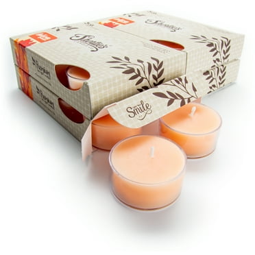 Autumn Splendor Tealight Candles Bulk Pack - 24 Orange Premium Scented Tea Lights - Essential Oils - Shortie's Candle Company