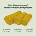 thumbnail image 6 of Hemp Fabric 6x16" Neck Roll Pillowcase - Soft Washable Pillow Cover - Made in USA, Yellow, 6 of 9