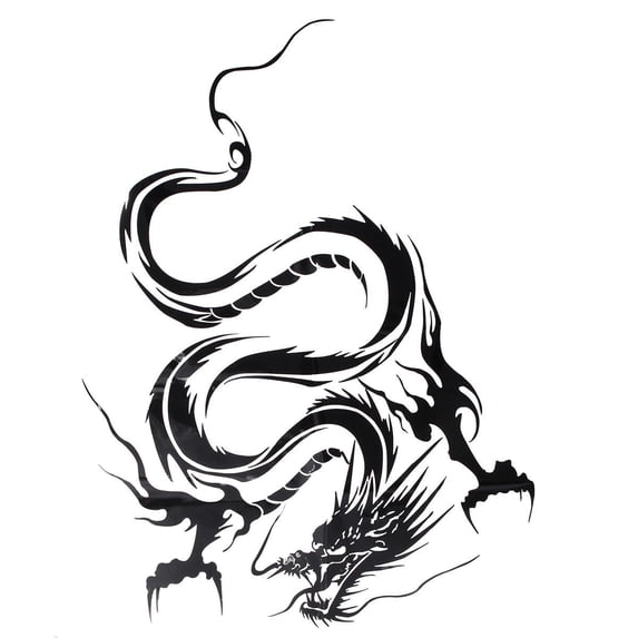 DSstyles Car Stickers Reflective Dragon Totem Scratching Decals Full Body Car Head Styling Sticker