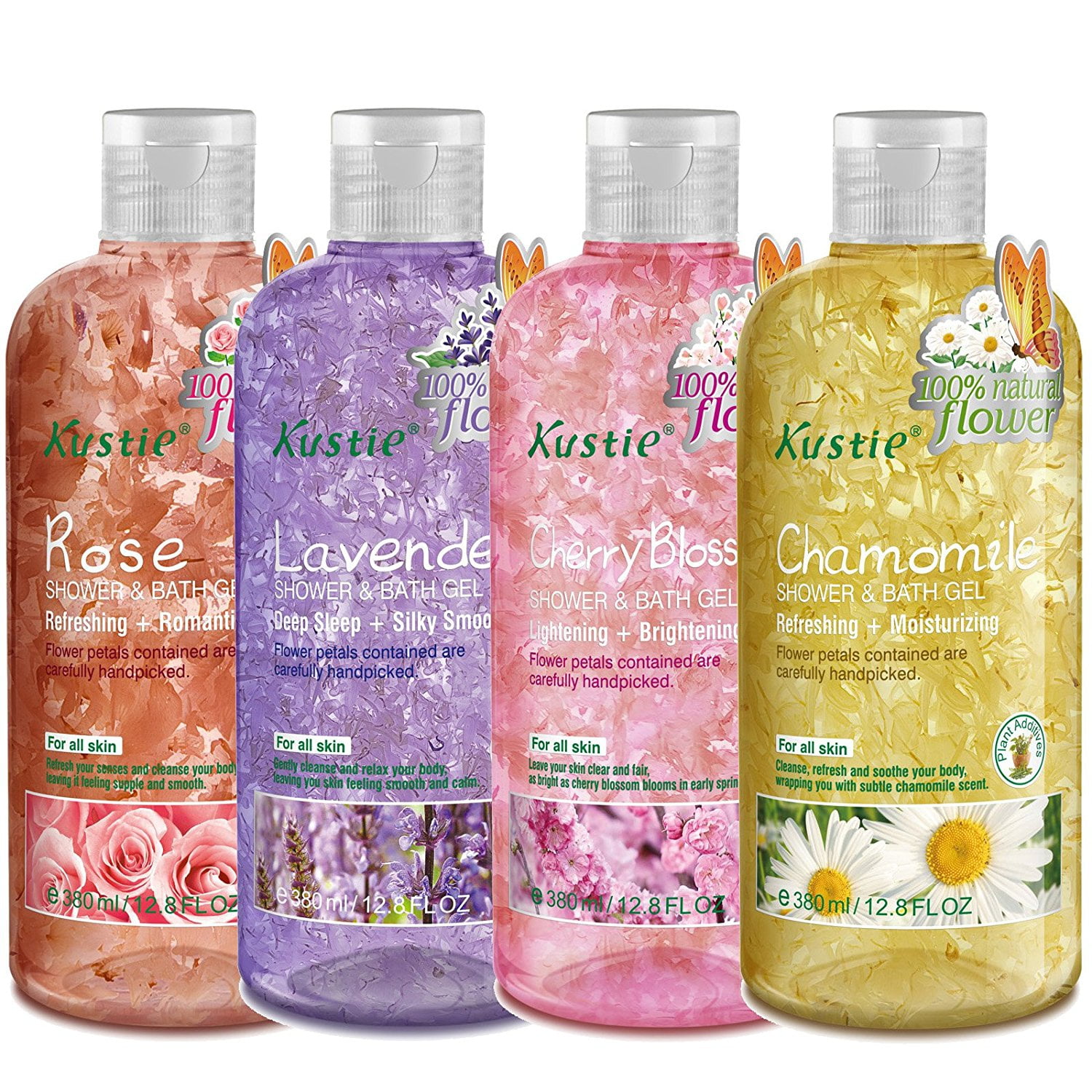[4PACK] Rose, Lavender, Chamomile, Cherry Blossom Flower Petals Shower
