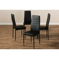 thumbnail image 4 of Baxton Studio Armand Modern and Contemporary Black Faux Leather Upholstered Dining Chair (Set of 4), 4 of 5