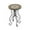 Colorful(Mandala)+Black, variant on GDF Studio French Country Outdoor Side Table with Mosaic Ceramic Top and Metal Base, Blossom