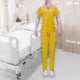 thumbnail image 1 of Conjunto de uniformes exfoliantes Yinane para enfermera manga corta Amarillo S, 1 of 8