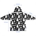 thumbnail image 7 of Halloween Ghost Boo Pattern Blanket Hoodies for Kids 6-13YR Oversize Wearable Blanket Hoodies for Boys Girls Teens, 7 of 7