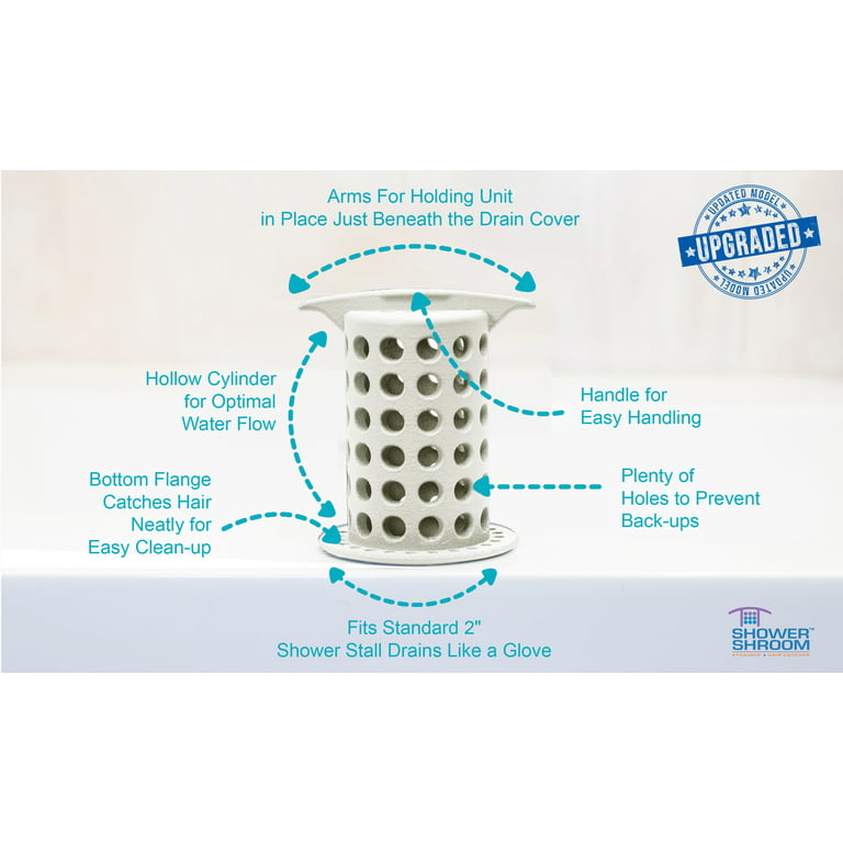 ShowerShroom Revolutionary 2 Drain Protector Hair Catcher/Strainer 
