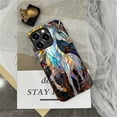 thumbnail image 7 of Punmada Compatible with iPhone 13 Pro Max Glossy Case For Girl Boy Full Body Protective Hard Shell Esthetics Pattern Colorful Stained Glass White Unicorn, 7 of 7