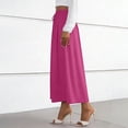 thumbnail image 5 of GUACER Women's Maxi Skirt High Waisted Drawstring Casual A-Line Flowy Long Skirt Lightweight Summer Sleek Swing Skirts, 5 of 7