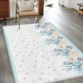 thumbnail image 3 of Seahorse Coral Shell Washable Area Rugs 3'x5', Starfish Ocean Wave Low Pile Throw Living Room Rug Non-Slip Sturdy Edge Binding Carpet for Indoor Entryway Bedside Kitchen, 3 of 9