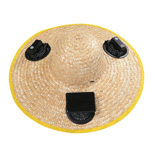 Sombrero De Ventilador Solar Recargable Por USB, Sombrero De Ventilador Solar Protector Que Mantiene Fresco La Velocidad Del Viento Ajustable Sombrilla Ligera Para El Trabajo Al