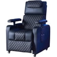 thumbnail image 1 of MYXSRI Sillon Masajeador, Sillon Reclinable Adultos 8 Modos de Masaje con Soporte Lumbar, Reposapiés Retráctil, Reposabrazos y Reposacabezas Ajustables, Ruedas 360°, para Sala y Dormitorio (Negro), 1 of 9