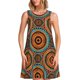 thumbnail image 1 of Balery African Tribal Style Vestidos de verano para mujer con estampado: vestido holgado sin mangas, vestido playero informal y cómodo para días calurosos., 1 of 7