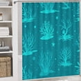 thumbnail image 5 of Seamless Coral Reef Pattern Shower Curtain Bathroom Sets Toilet Lid Rug, Bath Mat And Contour Mat, Shower Curtain 4Pcs, 5 of 8