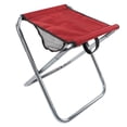 thumbnail image 4 of Taburete plegable portátil al aire libre Banco plegable de aleación de aluminio pintura de tren campamento taburete plegable de aumento de tamaño rojo, 4 of 10