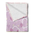 thumbnail image 2 of Valentine Soft Flannel Fleece Throw Blanket, Big Little Heart Motifs on Colorful Background with Dots Romance Love Theme, Cozy Plush for Indoor and Outdoor Use, 50" x 70", Multicolor, by Ambesonne, 2 of 5