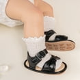 thumbnail image 4 of Meckior Baby Girls Sandals Rubber Sole Infant Summer Bow-Knot Shoes for First Walker 0-18 Months, 4 of 9