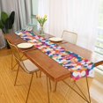 thumbnail image 2 of Yayeee Table Runner 70 inches Long Home Kitchen Dinning Party Decoration, White Colorful Circles, 2 of 7