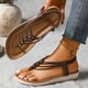 thumbnail image 4 of Sandalias Planas con Correas de Tobillo Multi Correa Pie Post, Plantillas para Pies Planos Acolchados Verano, 4 of 9