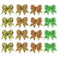 thumbnail image 4 of Adornos navideños Lazos Decoración navideña Coronas resistentes Adornos de lazo para Navidad 16 piezas, 4 of 9