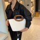 thumbnail image 3 of Bolsos Playa Verano para Mujer Bolso Mano Tejido Duradero Con Asa Ratán, 3 of 9