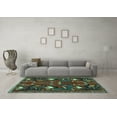 thumbnail image 3 of Ahgly Company Indoor Round Persian Turquoise Blue Traditional Area Rugs, 3' Round, 3 of 4