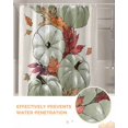 thumbnail image 6 of Fall Thanksgiving Sage Green Pumpkin Orange Maple Leaf Beige Shower Curtain Set ，Waterproof Fabric Shower Curtains Shower Curtains for Bathroom,Bathroom Decor 48"x72", 6 of 7