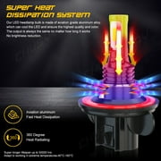H13 9008 LED Headlight Bulbs Kit Super Bright High&Low Beam 6000K Plug&Play Pack of 2