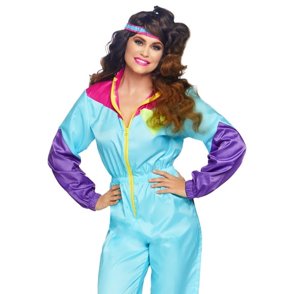 Leg Avenue Awesome 80s Ski Suit Women's Halloween Fancy-Dress Costume for Adult, XL