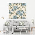 thumbnail image 2 of WOBOGO Seamless Pattern Of Blue Flowers and Green Leaves Tapestry 90×60in Home Living Room Bedroom Wall Hanging Ornaments, 2 of 10