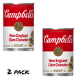 thumbnail image 2 of Campbell's Condensed New England Clam Chowder Soup, 2 Pack, 10.5 oz Can, 2 of 6
